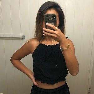 Brandy Melville cropped black top